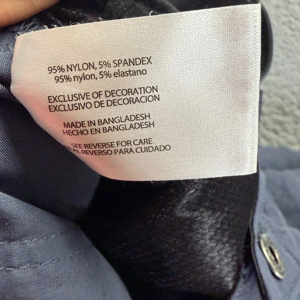 Eddie Bauer Pant Mens 36x30 Blue Nylon Windbreaker Straight Leg Gorpcore Stretch